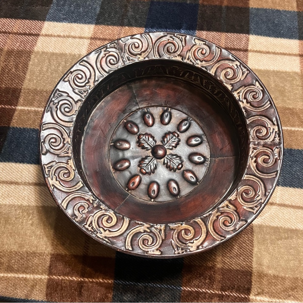 Decorative Brown and Bronze metal Bowl